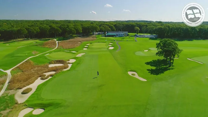 Fairway and bunkers at St. Georges Golf & Country Club, a frame from our 18-hole aerial tour